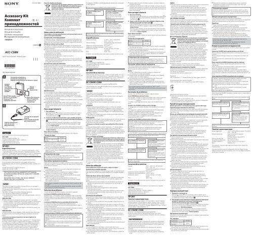 Sony ACC-CSBN - ACC-CSBN Istruzioni per l'uso Ucraino