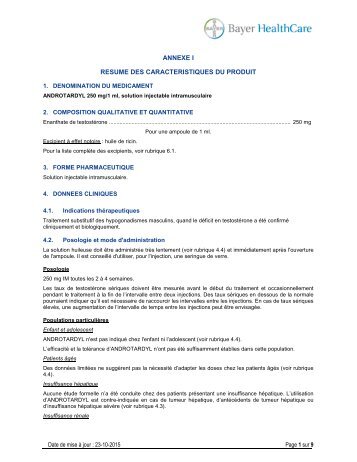 resume des caracteristiques du produit - Bayer HealthCare France