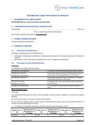 resume des caracteristiques du produit - Bayer HealthCare France