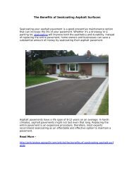 The Benefits of Sealcoating Asphalt Surfaces