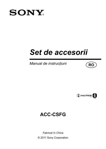 Sony ACC-CSFG - ACC-CSFG Istruzioni per l'uso Rumeno