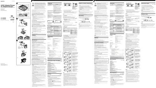 Sony AC-SQ950D - AC-SQ950D Istruzioni per l'uso Danese