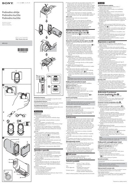 Sony MPK-AS3 - MPK-AS3 Istruzioni per l'uso Sloveno