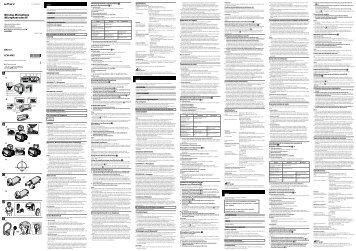 Sony ECM-HW2 - ECM-HW2 Istruzioni per l'uso Inglese