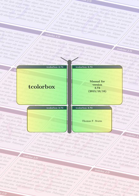 Manual for the tcolorbox package - XML and