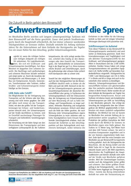 magazin fur intermodalen transport und logistik - Schiffahrt und ...