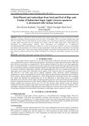 Total Phenol and Antioxidant from Seed and Peel of Ripe and Unripe of Indonesian Sugar Apple (Annona squamosa L.)Extracted with Various Solvents