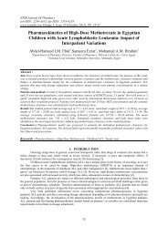 Pharmacokinetics of High-Dose Methotrexate in Egyptian Children with Acute Lymphoblastic Leukemia: Impact of Interpatient Variations