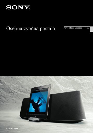 Sony RDP-XA900iP - RDP-XA900IP Istruzioni per l'uso Sloveno
