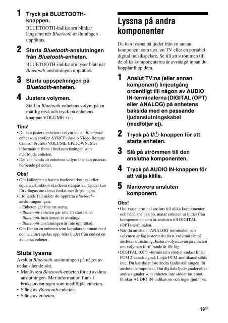 Sony RDP-XA900iP - RDP-XA900IP Istruzioni per l'uso Svedese