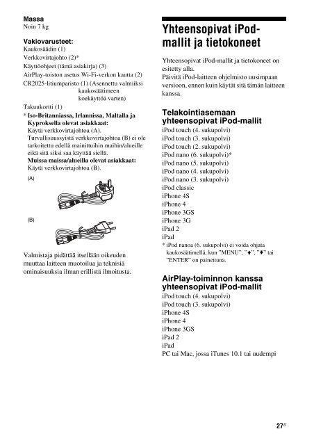 Sony RDP-XA900iP - RDP-XA900IP Istruzioni per l'uso Svedese