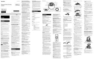 Sony RDP-V20iP - RDP-V20IP Istruzioni per l'uso Svedese