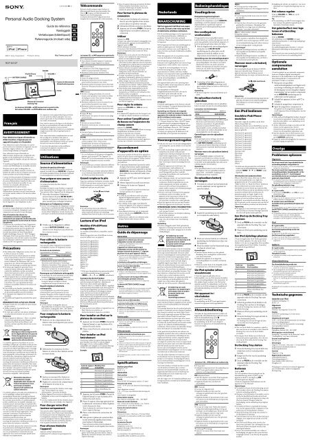 Sony RDP-M15iP - RDP-M15IP Istruzioni per l'uso Svedese