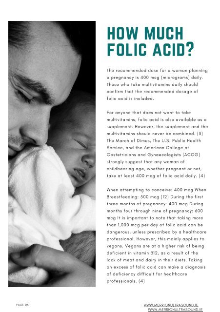 The Importance of Folic Acid in Pregnancy - Includes Recipes-By Merrion Ultrasound