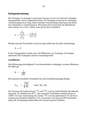 Isotopentrennung