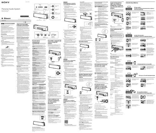 Sony SRS-BTX300 - SRS-BTX300 Istruzioni per l'uso Spagnolo