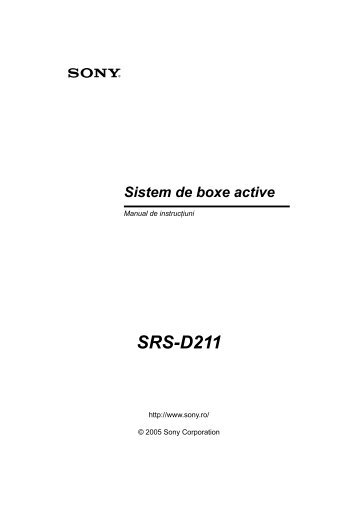 Sony SRS-D211 - SRS-D211 Istruzioni per l'uso Rumeno