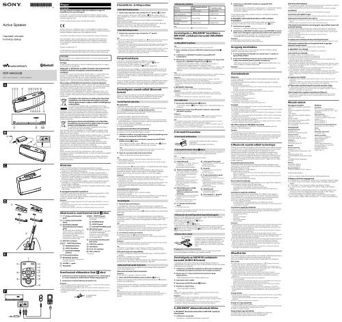 Sony RDP-NWG400B - RDP-NWG400B Istruzioni per l'uso Ungherese