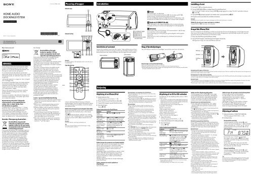 Sony RDH-GTK11iP - RDH-GTK11IP Istruzioni per l'uso Danese