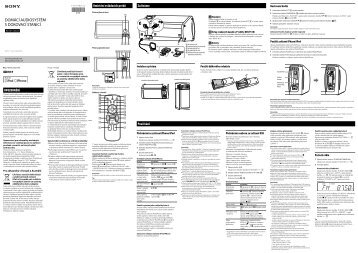 Sony RDH-GTK11iP - RDH-GTK11IP Istruzioni per l'uso Ceco