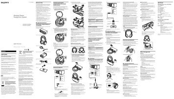 Sony MDR-RF4000K - MDR-RF4000K Istruzioni per l'uso Sloveno