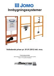 Innbygningssystemer Veiledende priser pr. 01.01.2012 inkl. mva.