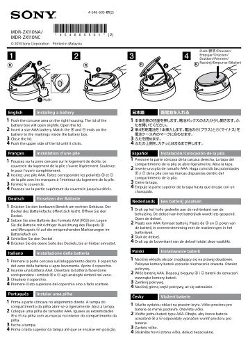 Sony MDR-ZX110NC - MDR-ZX110NC Istruzioni per l'uso Rumeno