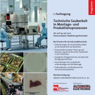 Technische Sauberkeit in Montage- und Produktionsprozessen