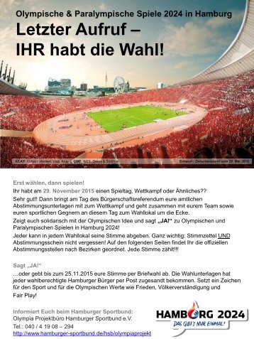 Hamburg 2024 - IHR habt die Wahl