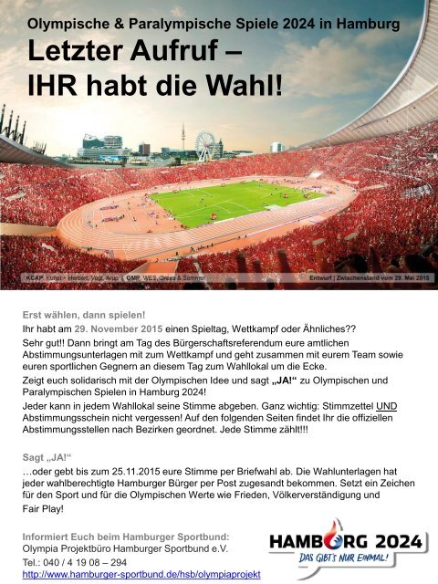 Hamburg 2024 - IHR habt die Wahl