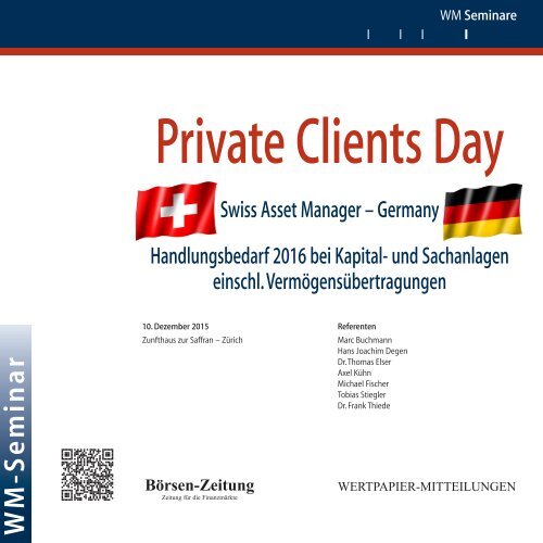 Private Clients Day Zürich - 10.12.2015
