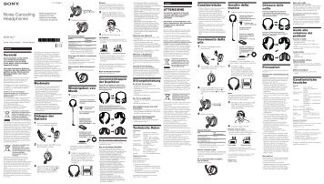 Sony MDR-NC7 - MDR-NC7 Istruzioni per l'uso Tedesco