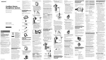 Sony MDR-IF240RK - MDR-IF240RK Istruzioni per l'uso Tedesco