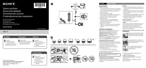 Sony XBA-H1 - XBA-H1 Guida di configurazione rapid Lituano