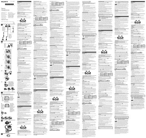 Sony MDR-EX1000 - MDR-EX1000 Istruzioni per l'uso Polacco