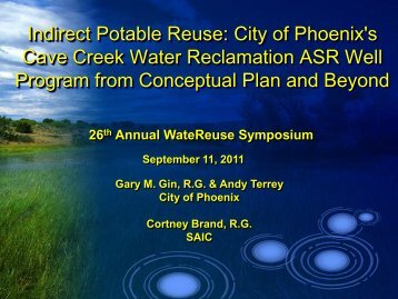 Indirect Potable Reuse: City of Phoenix's Cave Creek