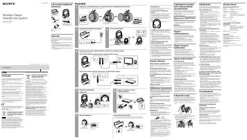 Sony MDR-RF855RK - MDR-RF855RK Istruzioni per l'uso Ungherese