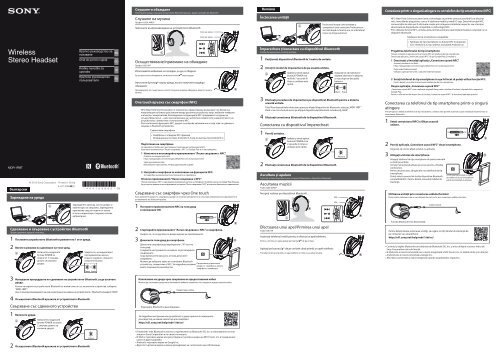 Sony MDR-1RBT - MDR-1RBT Guida di configurazione rapid Rumeno