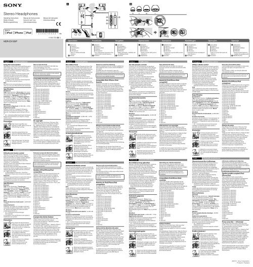 Sony MDR-EX100iP - MDR-EX100IP Istruzioni per l'uso Greco