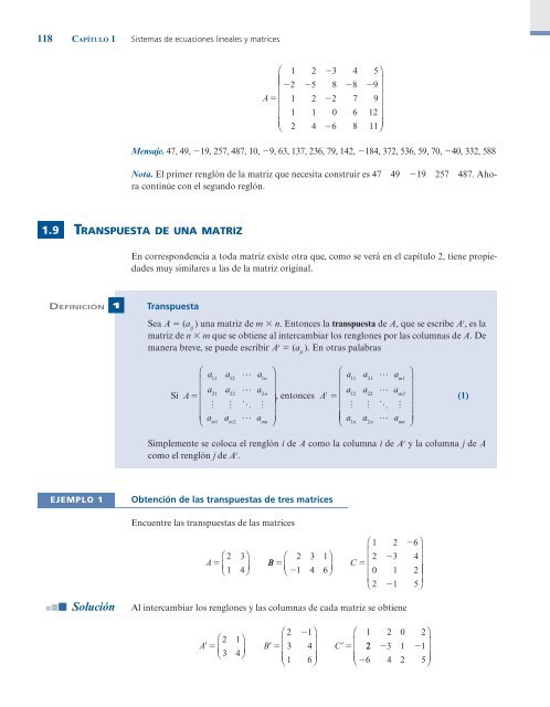 lgebra Lineal;Stanley I. Grossman