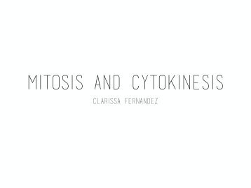 Mitosis and Cytokinesis