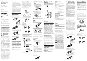 Sony MDR-NC33 - MDR-NC33 Istruzioni per l'uso Slovacco