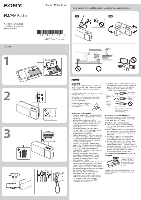 Sony ICF-P36 - ICF-P36 Istruzioni per l'uso Estone