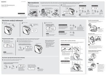 Sony ICF-S80 - ICF-S80 Istruzioni per l'uso Polacco