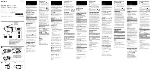 Sony ICF-304 - ICF-304 Istruzioni per l'uso Spagnolo