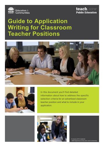 Guide To Application Writing For Classroom Teacher Positions