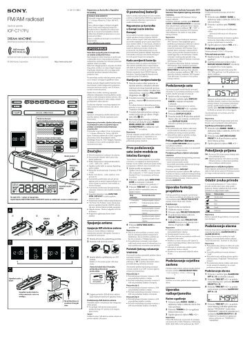 Sony ICF-C717PJ - ICF-C717PJ Istruzioni per l'uso Croato