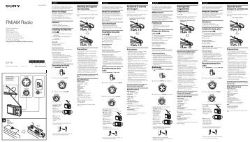 Sony ICF-18 - ICF-18 Istruzioni per l'uso Svedese