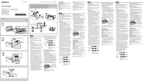 Sony ICF-306 - ICF-306 Istruzioni per l'uso Olandese