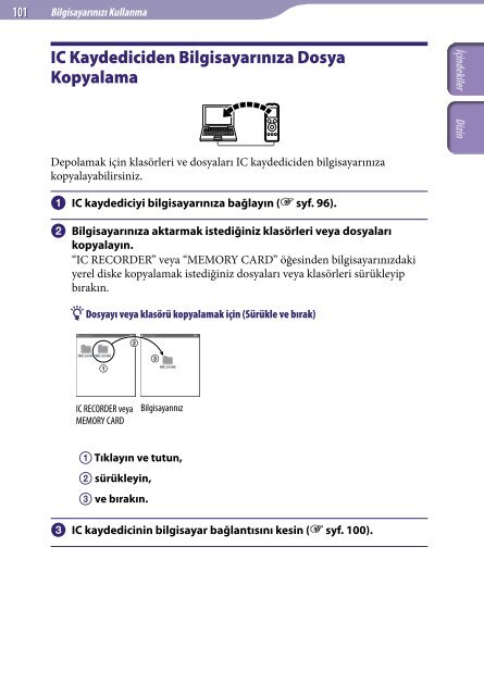 Sony ICD-UX522 - ICD-UX522 Istruzioni per l'uso Turco